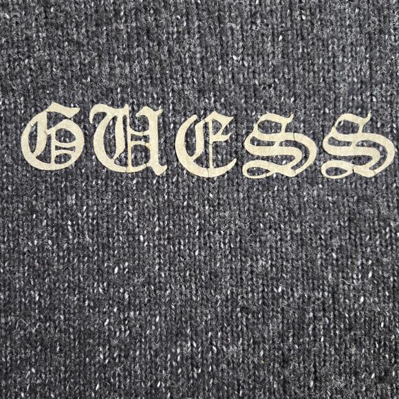 Guess Knit Mock Turtleneck Sweater L Wool Blend Vintage Y2K Streetwear Grunge - Picture 6 of 12